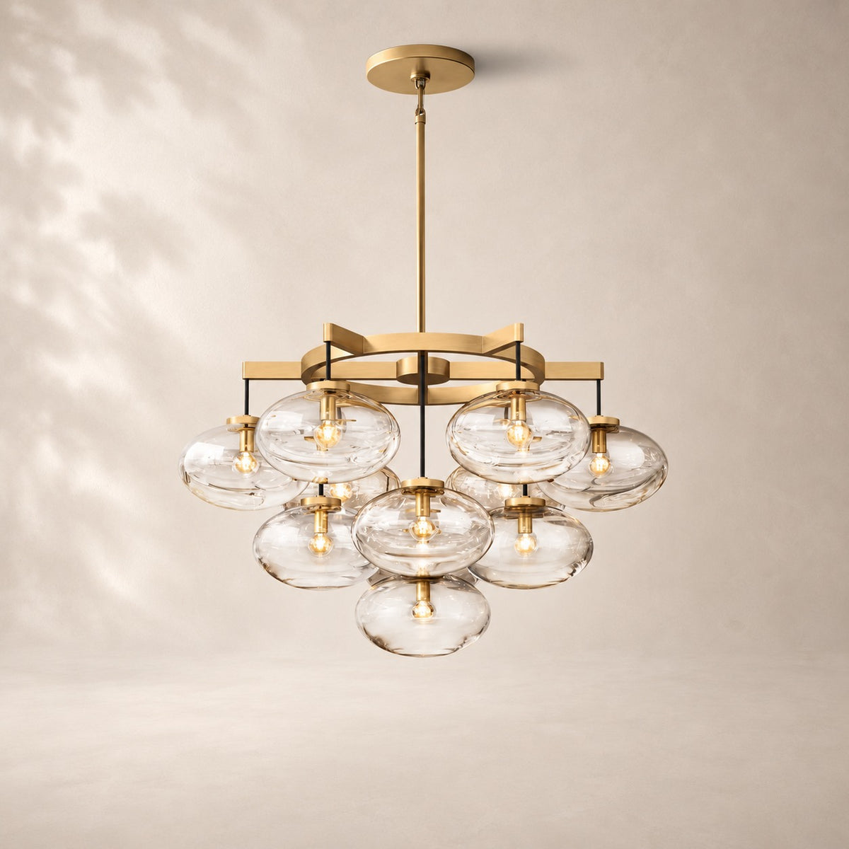 Calvette Clear Glass Round Chandelier 36"