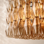 Chivara Amber Glass Round Chandelier 37"