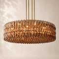 Chivara Amber Glass Round Chandelier 62"