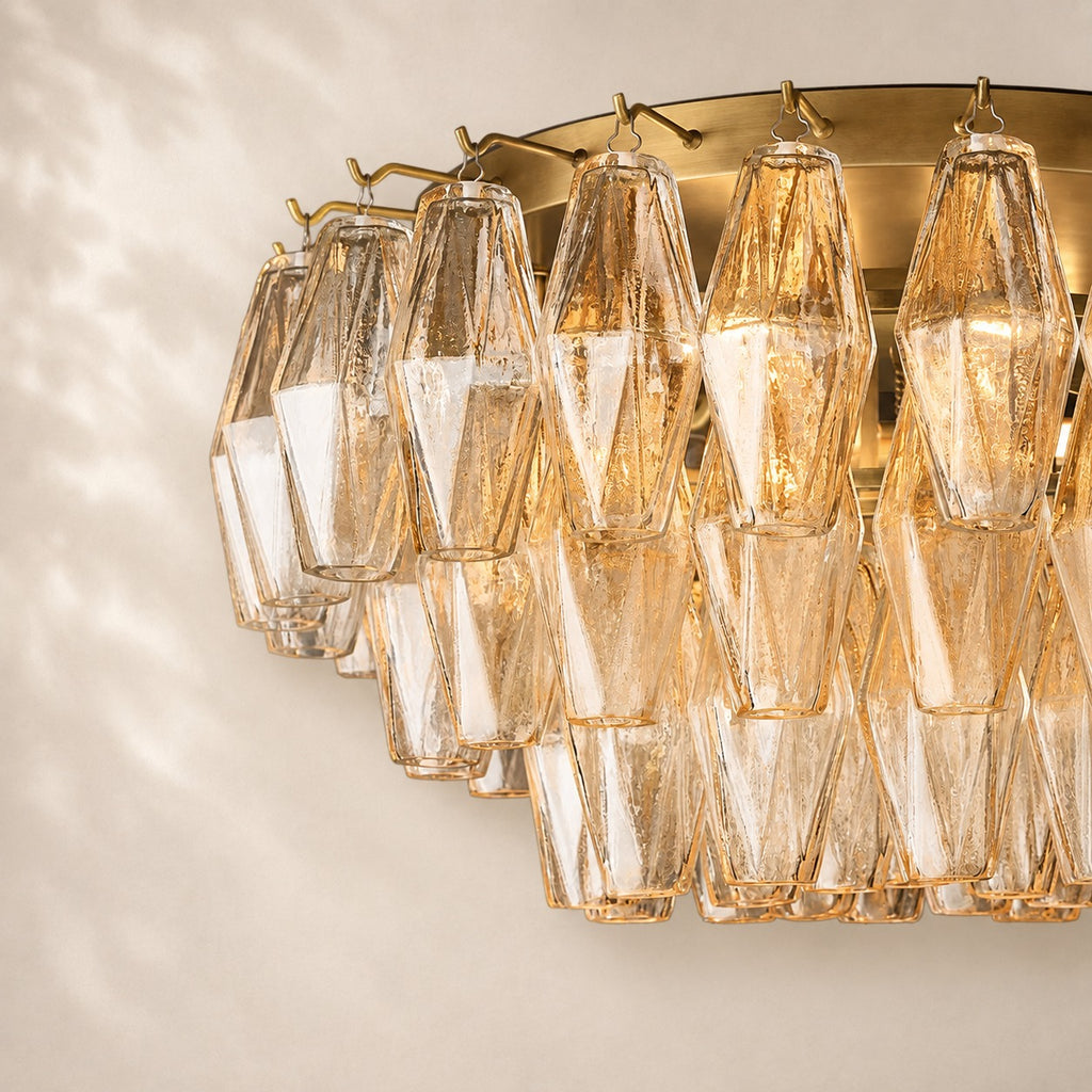 Chivara Clear Glass Flushmount 22"