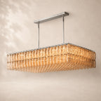 Chivara Clear Glass Rectangular Chandelier 54"