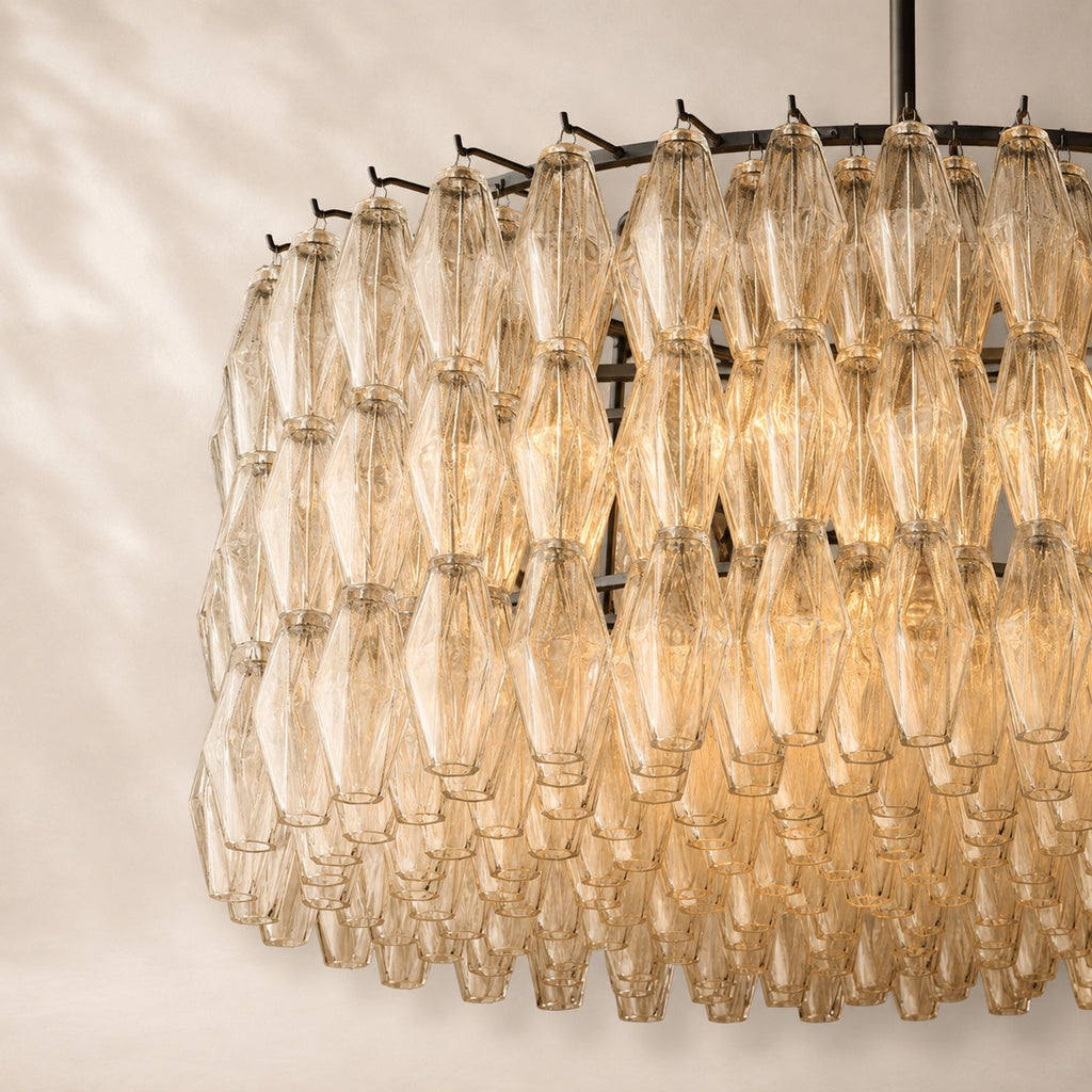Chivara Clear Glass Round Chandelier 37"