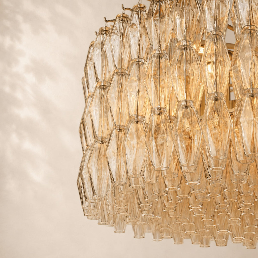 Chivara Clear Glass Round Chandelier 47"