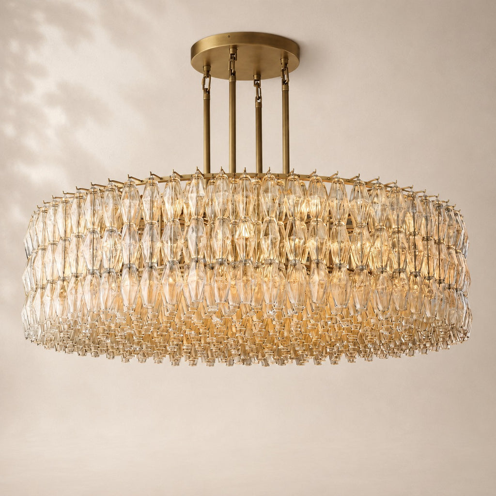 Chivara Clear Glass Round Chandelier 62"