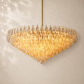Chivara Clear Glass Tiered Round Chandelier 47"