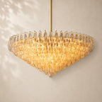 Chivara Clear Glass Tiered Round Chandelier 47"