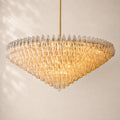 Chivara Clear Glass Tiered Round Chandelier 62"