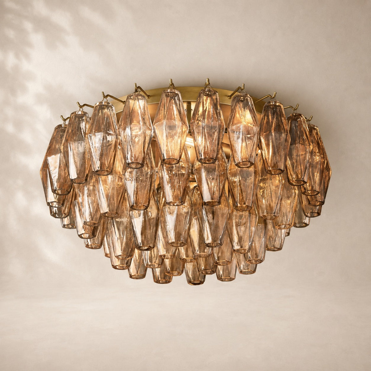Chivara Amber Glass Flushmount 17"