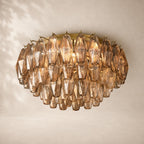 Chivara Amber Glass Flushmount 22"