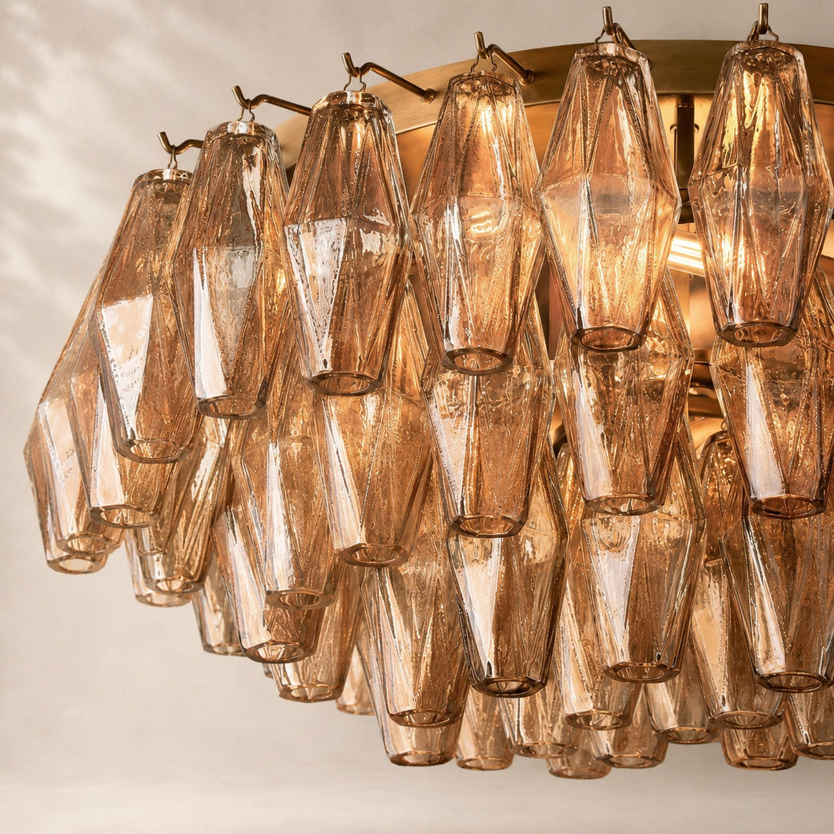 Chivara Amber Glass Flushmount 22"