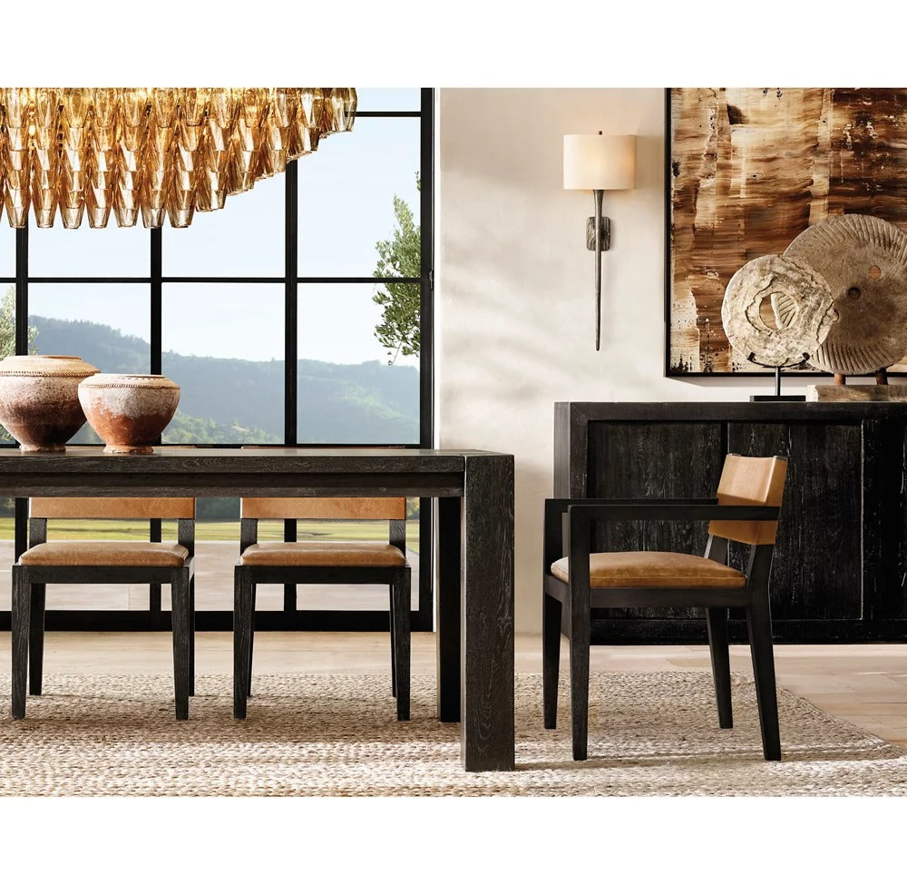 Chivara Amber Glass Tiered Rectangular Chandelier 74"