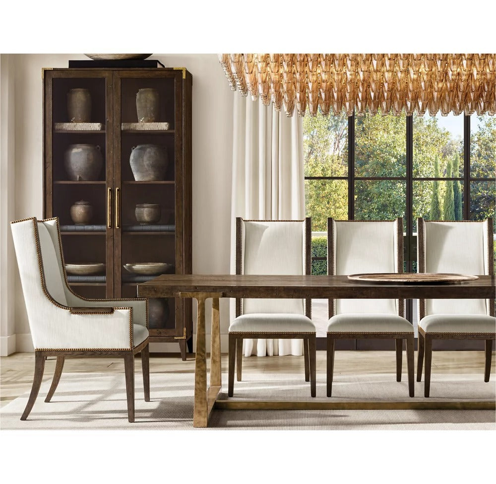Chivara Amber Glass Tiered Rectangular Chandelier 74"