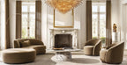 Chivara Amber Glass Tiered Round Chandelier 37"
