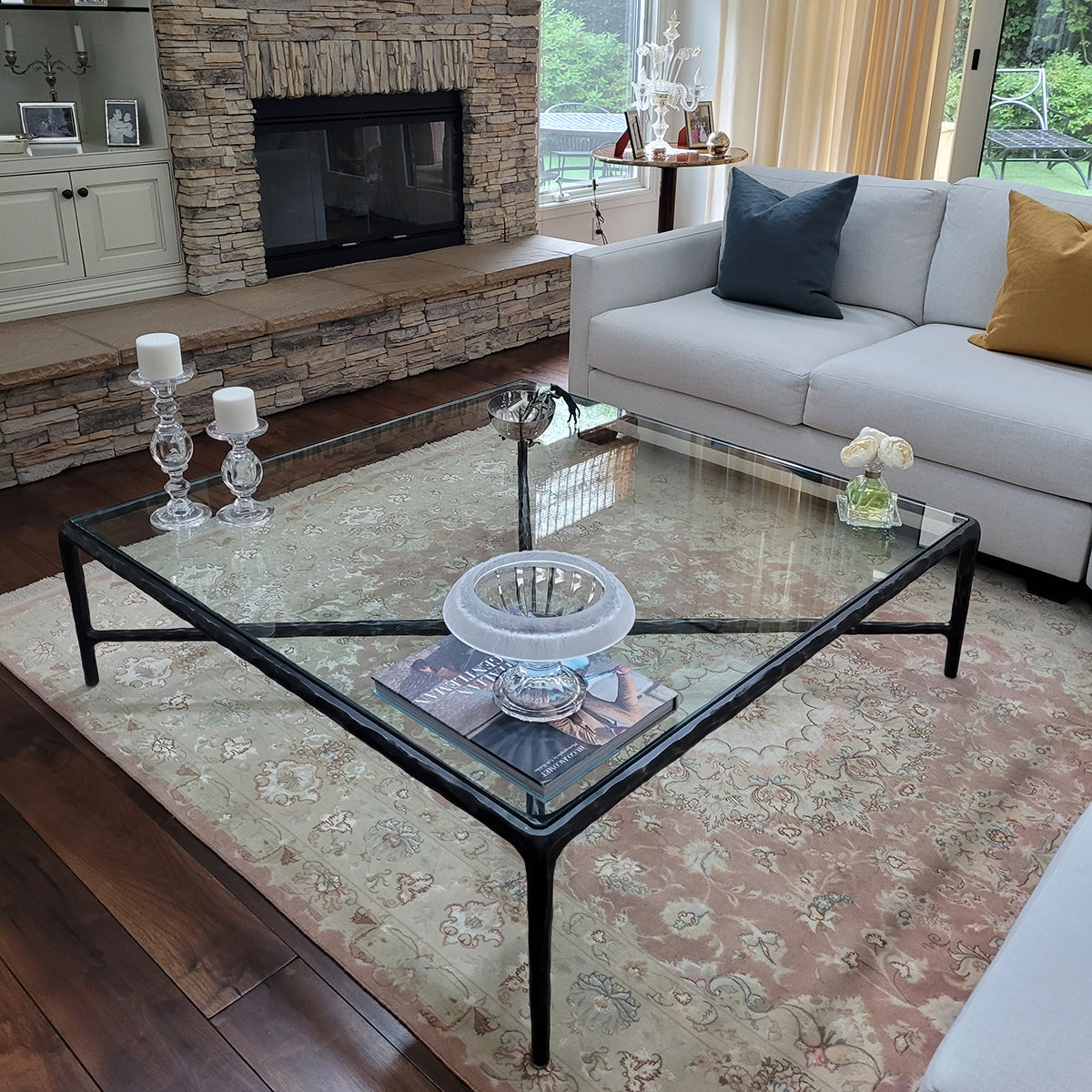 Thadson Square Glass Coffee Table 36" 48" 60"