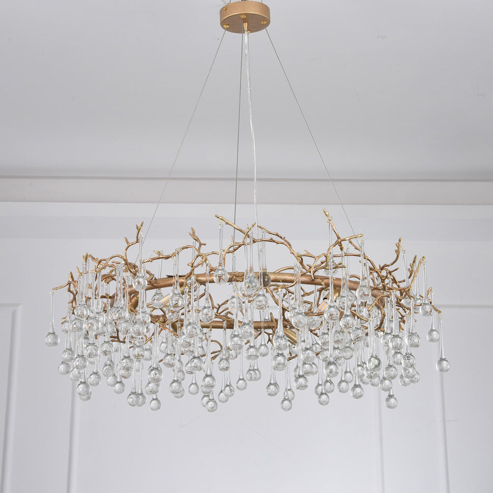 Dewbough Round Small Water Drop Chandelier