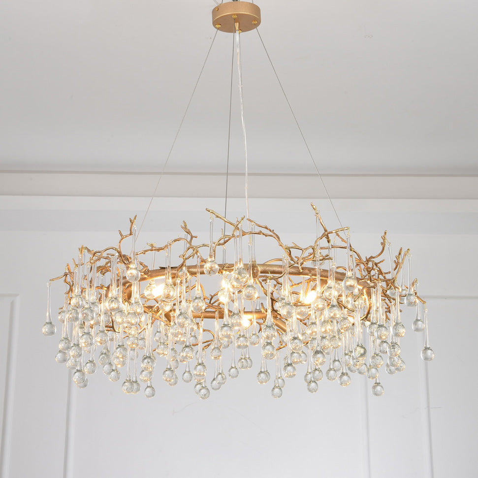 Dewbough Round Small Water Drop Chandelier