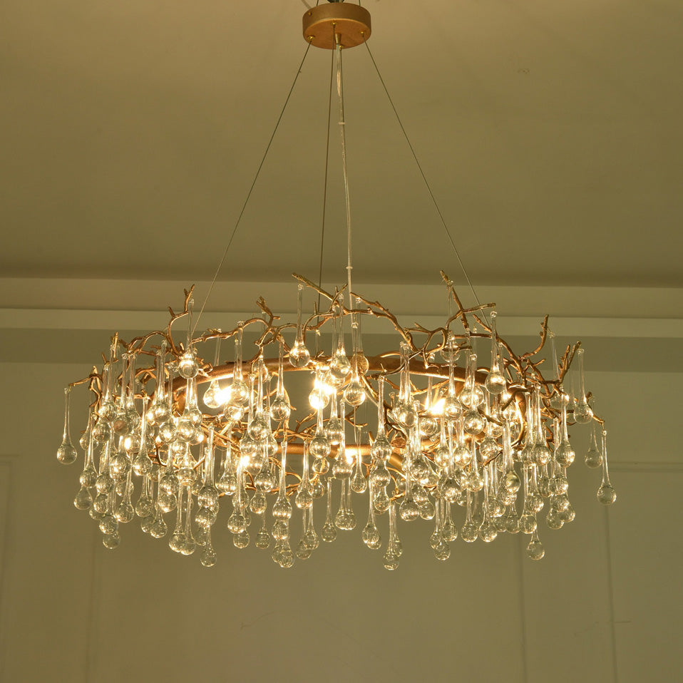 Dewbough Round Small Water Drop Chandelier