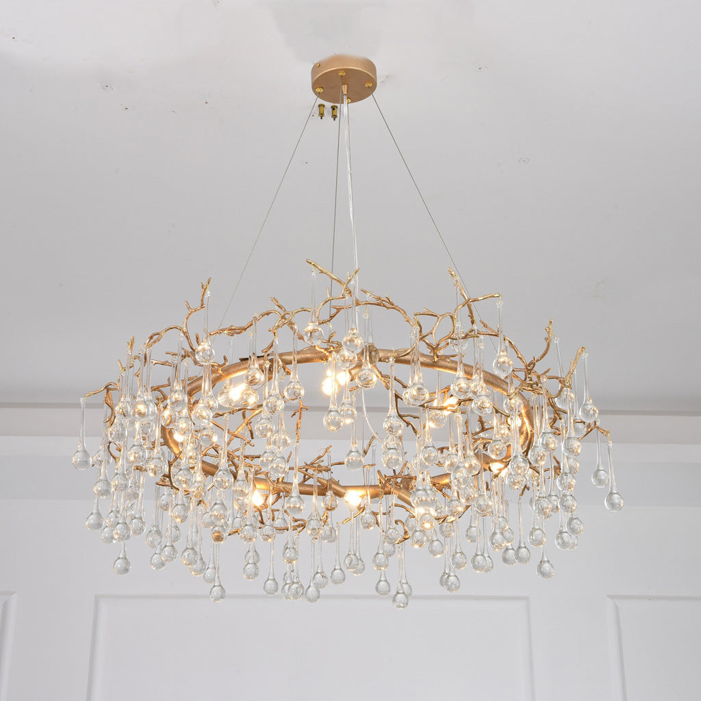 Dewbough Round Small Water Drop Chandelier