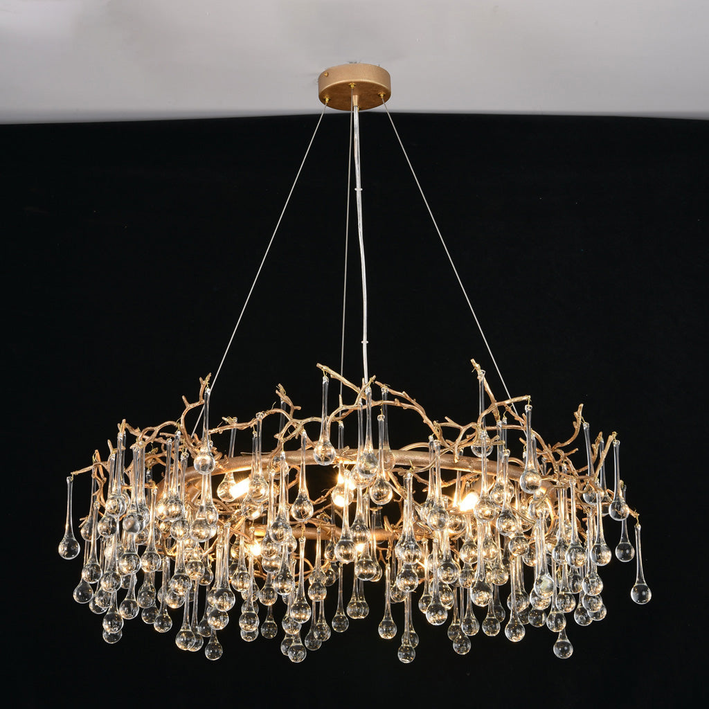 Dewbough Round Small Water Drop Chandelier