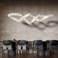 Designer Symmetrical Alabaster Chandelier