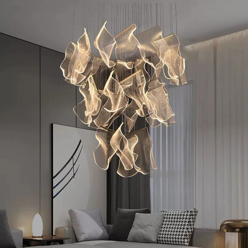 Flame Cluster Round Chandelier