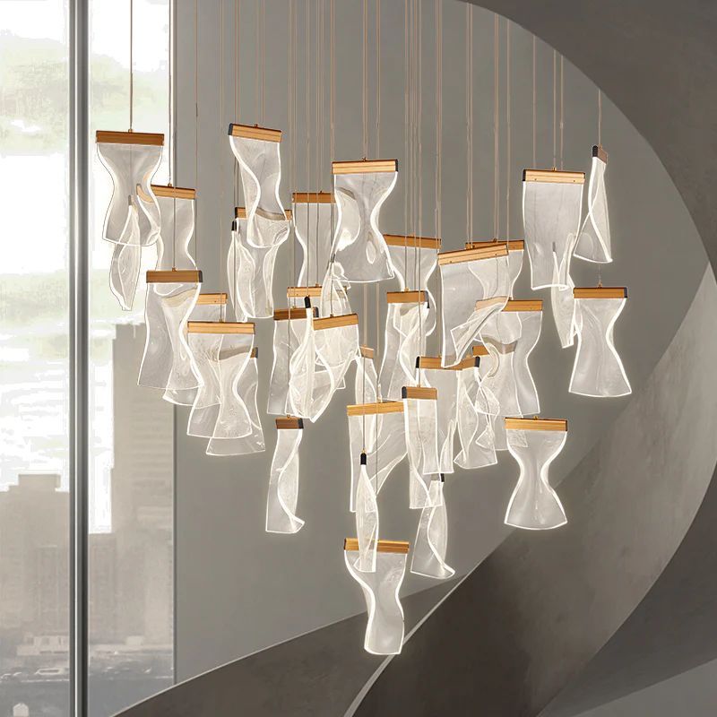 Flame Cluster Round Chandelier
