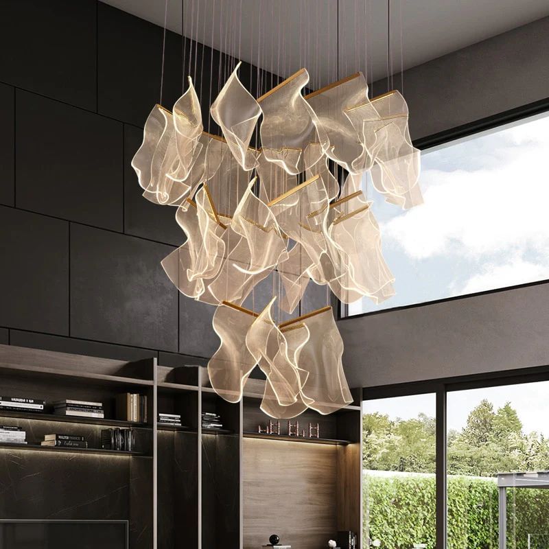 Flame Cluster Round Chandelier