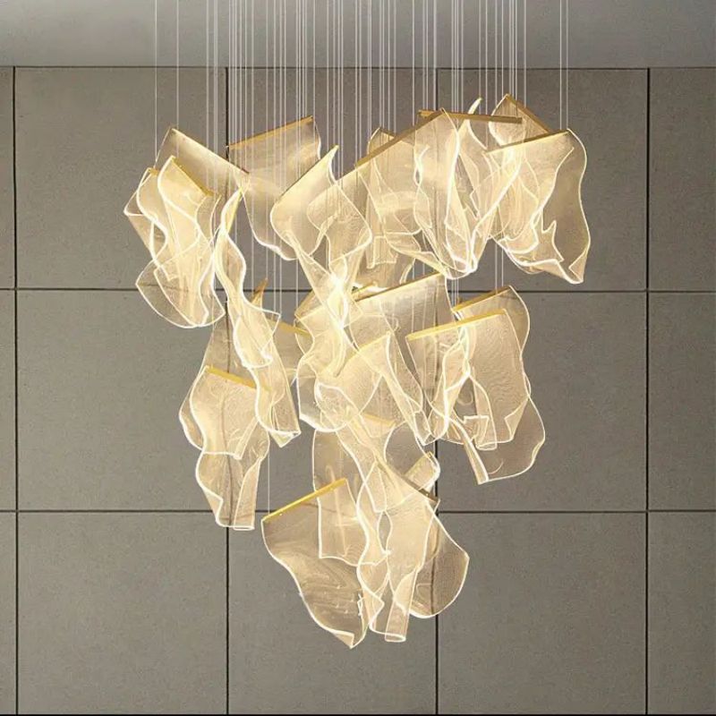 Flame Cluster Round Chandelier