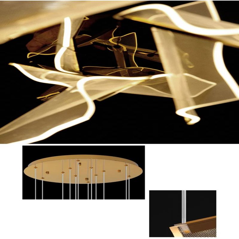 Flame Cluster Round Chandelier