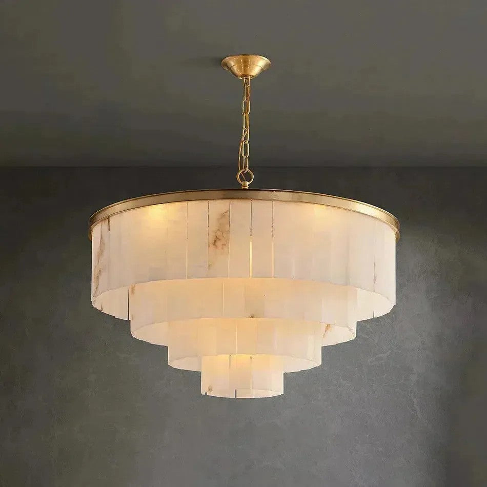 Fliza Alabaster 4 Tier Chandelier