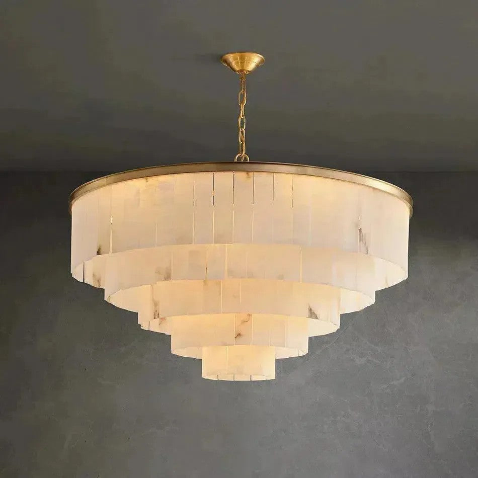 Fliza Alabaster 5 Tier Chandelier