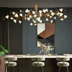 Noir Ceramic Bloom Round Branch Chandelier