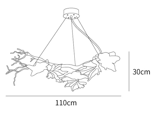 Folio Leaf Branch Chandelier