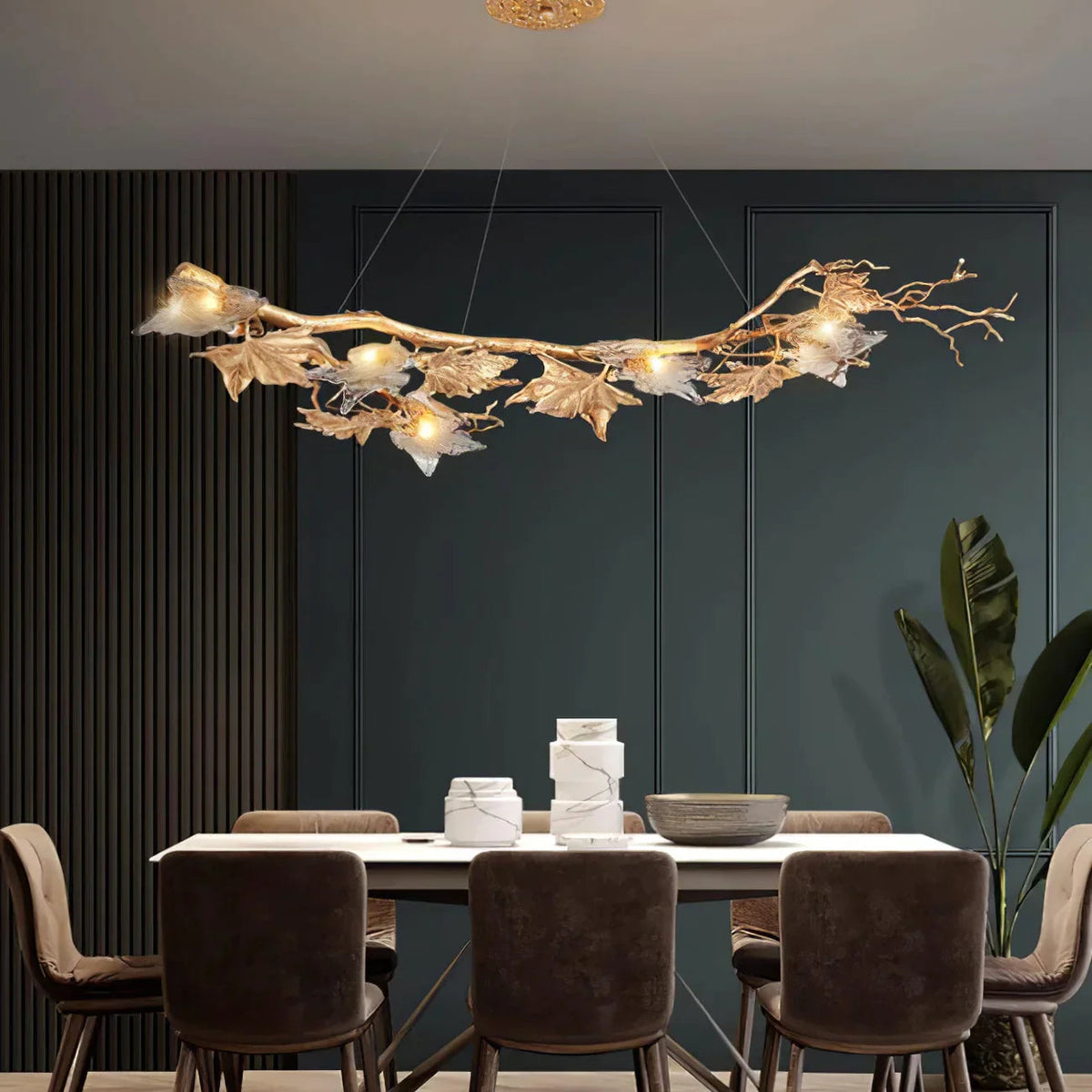 Folio Leaf Branch Chandelier