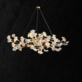 Ceramic Ginkgo Leaf Linear Branch Chandelier A