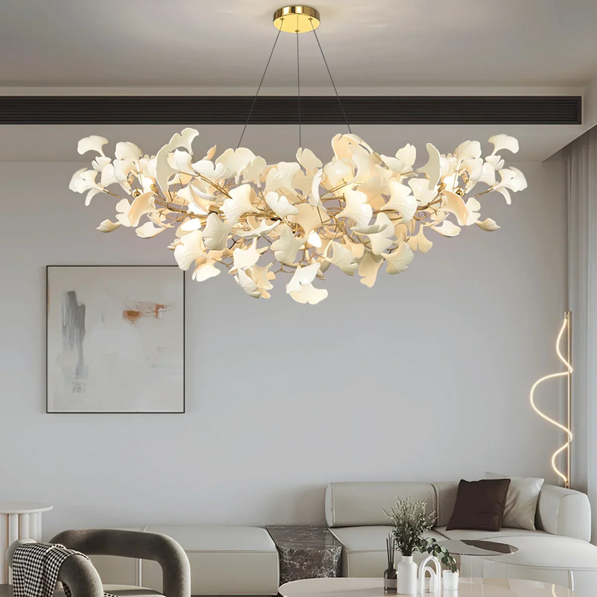 Ceramic Gingko Chandelier B - ebuylight