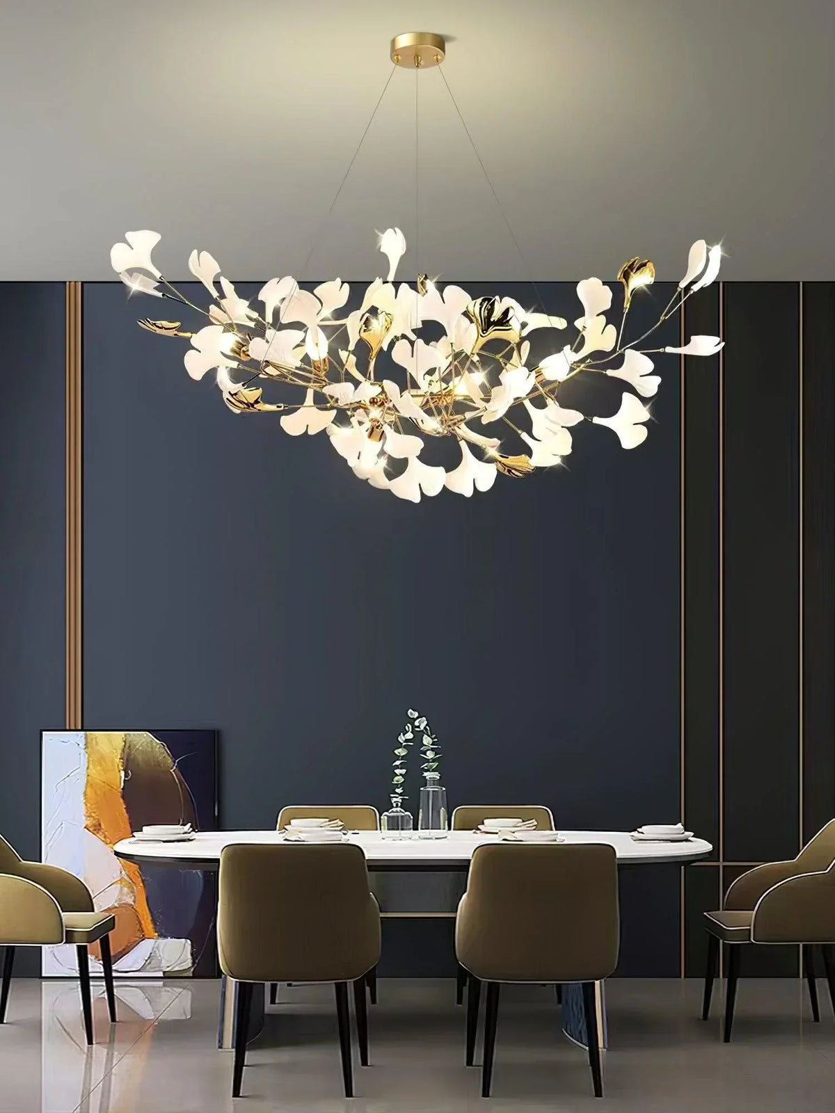 Ceramic Gingko Chandelier B - ebuylight