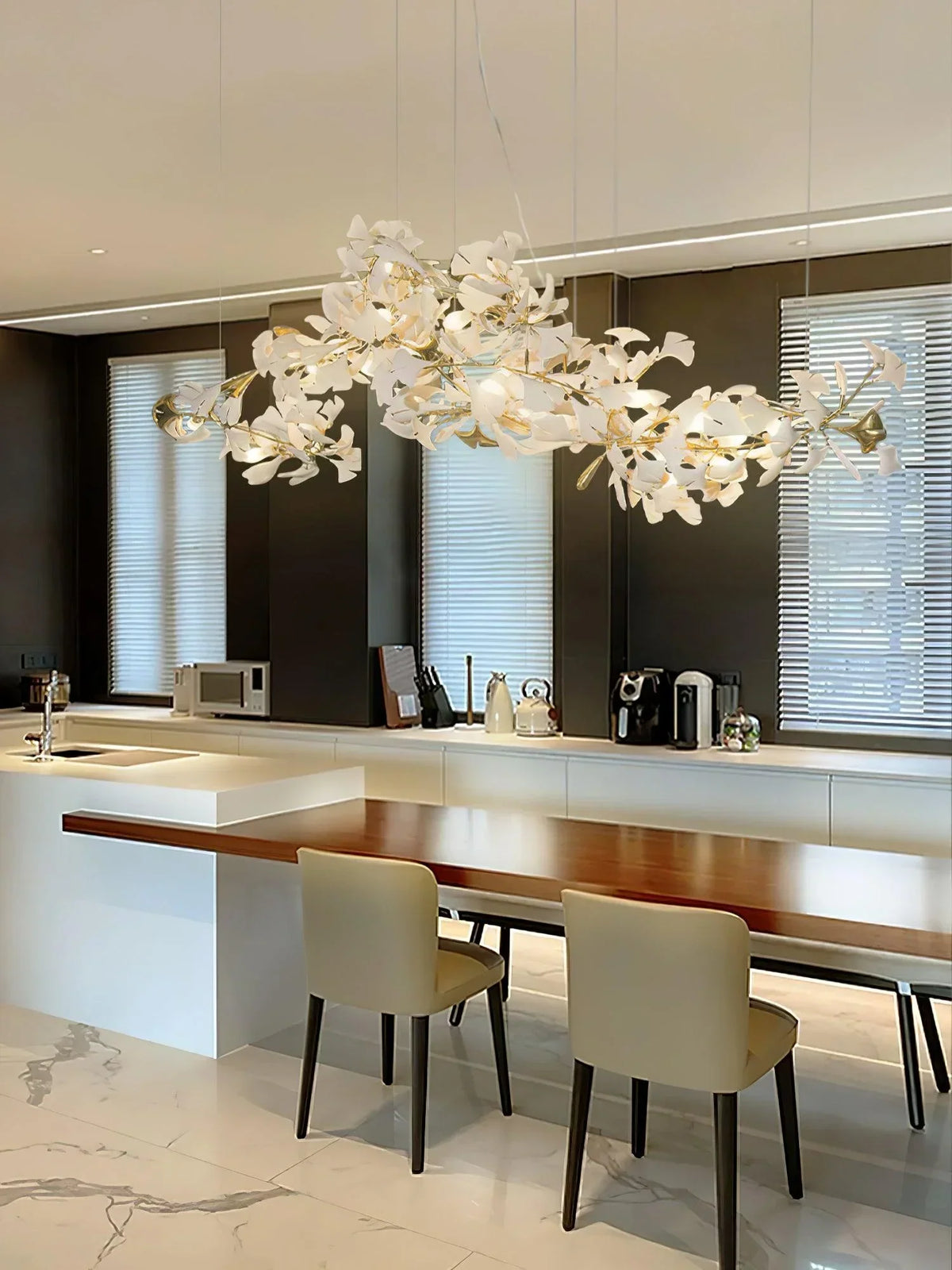 Ceramic Gingko Chandelier B - ebuylight