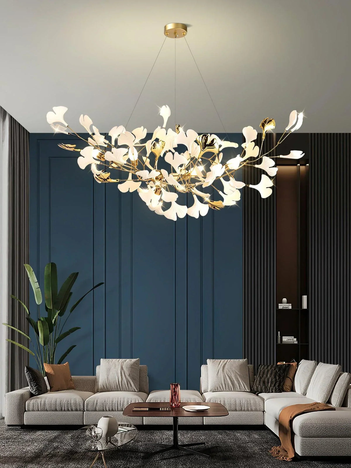 Ceramic Gingko Chandelier B - ebuylight