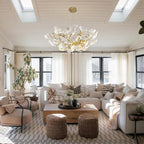Modern Ceramic Ginkgo Leaf  Branch Chandelier