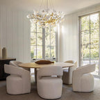 Modern Ceramic Ginkgo Leaf  Branch Chandelier