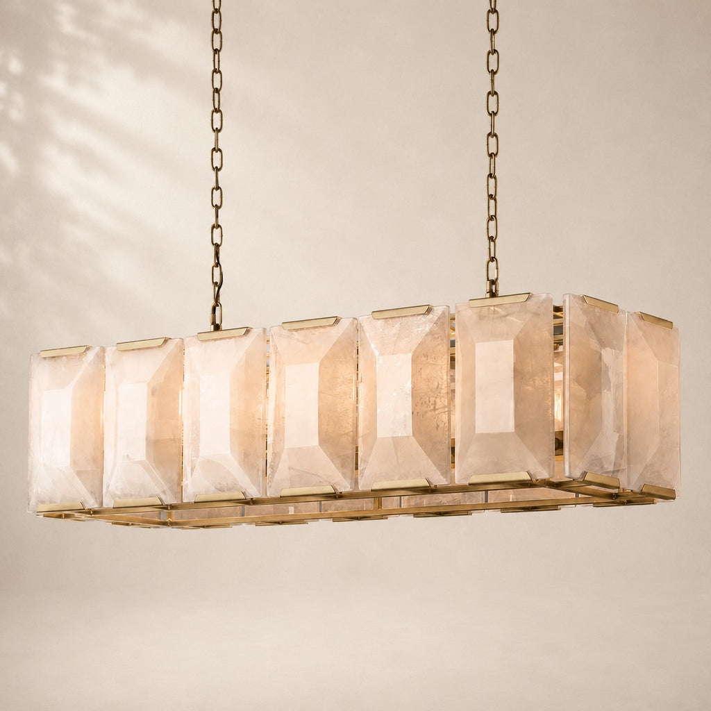 Harland Calcite Rectangular Chandelier 42"