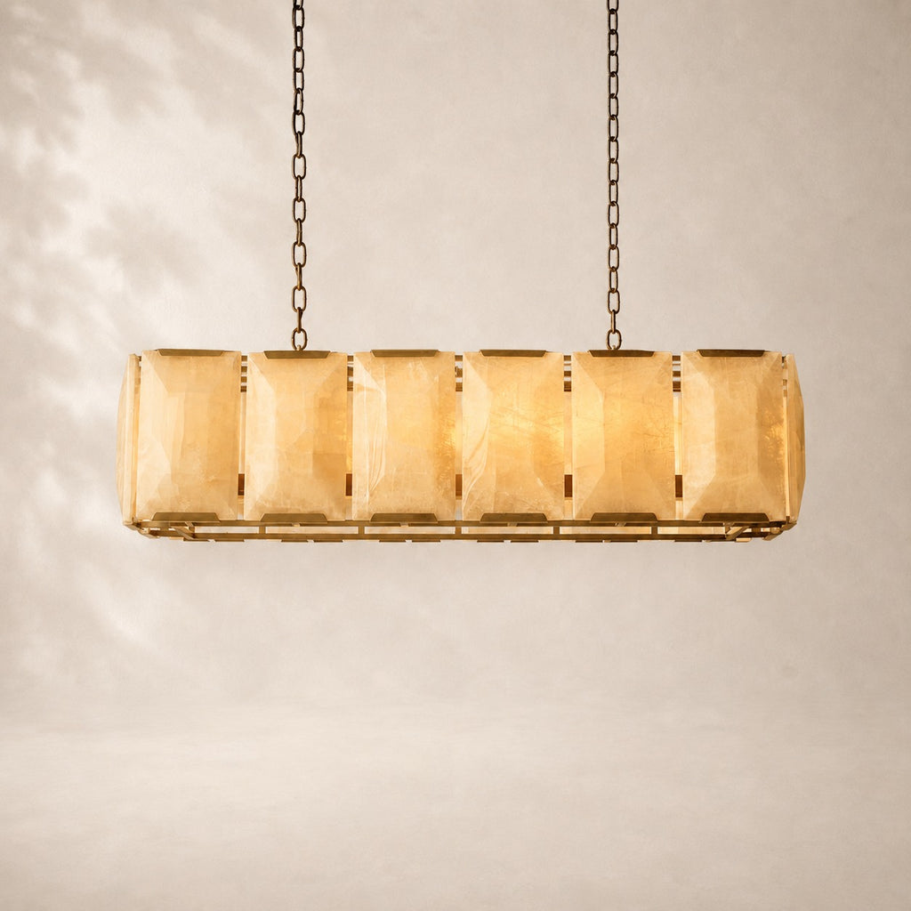 Harland Calcite Rectangular Chandelier 42"