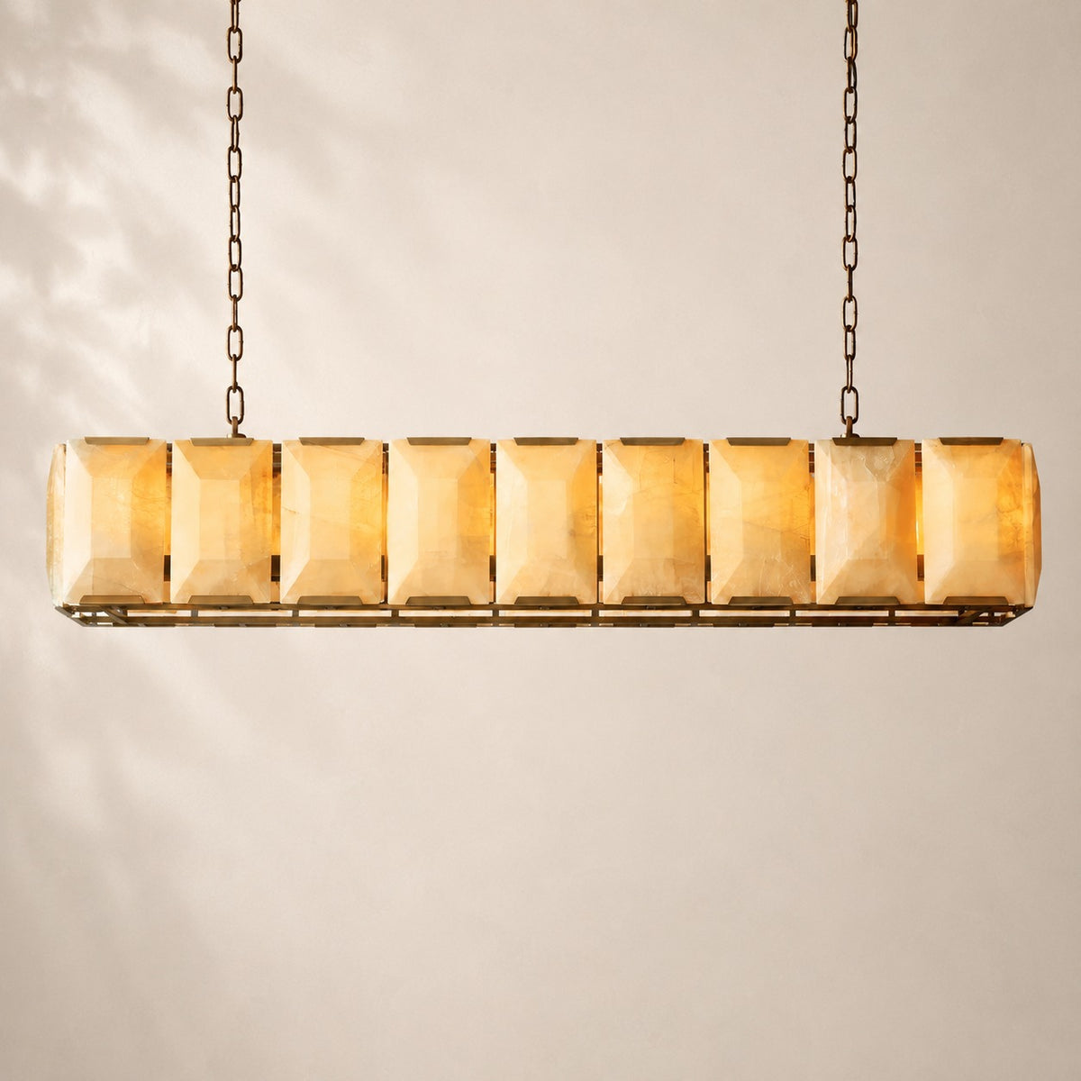 Harland Calcite Rectangular Chandelier 62"