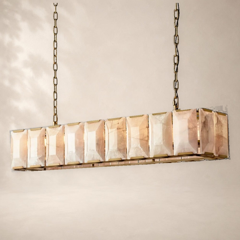 Harland Calcite Rectangular Chandelier 62"