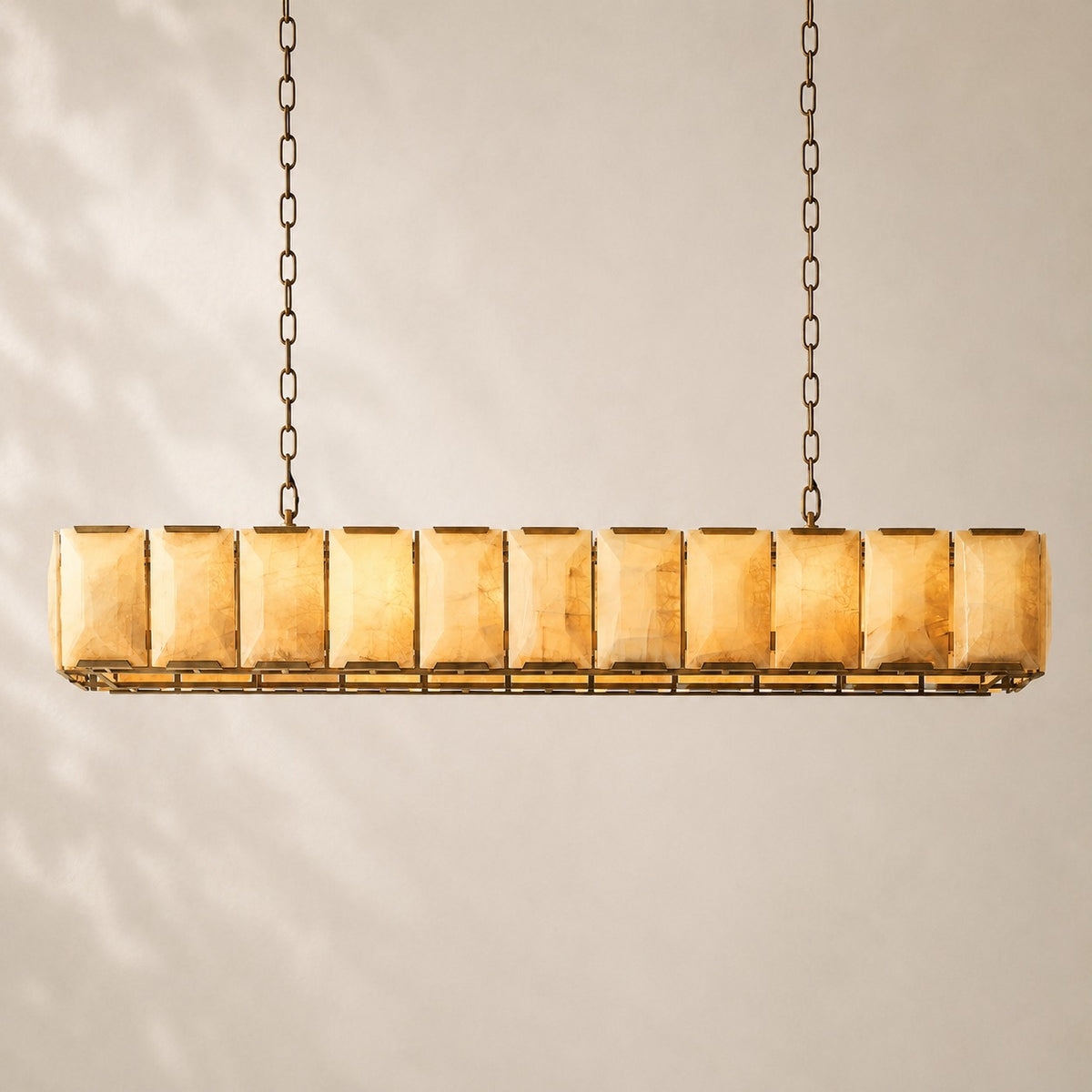 Harland Calcite Rectangular Chandelier 74"