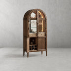 Hatton Bar Cabinet Solid Oak Wood Rectangular