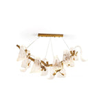 Lucas Glass Wings Branch Chandelier