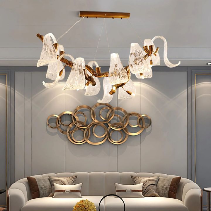 Lucas Glass Wings Branch Chandelier