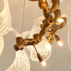 Lucas Glass Wings Branch Chandelier